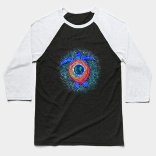 Psychedelic Sea Turtle Baseball T-Shirt